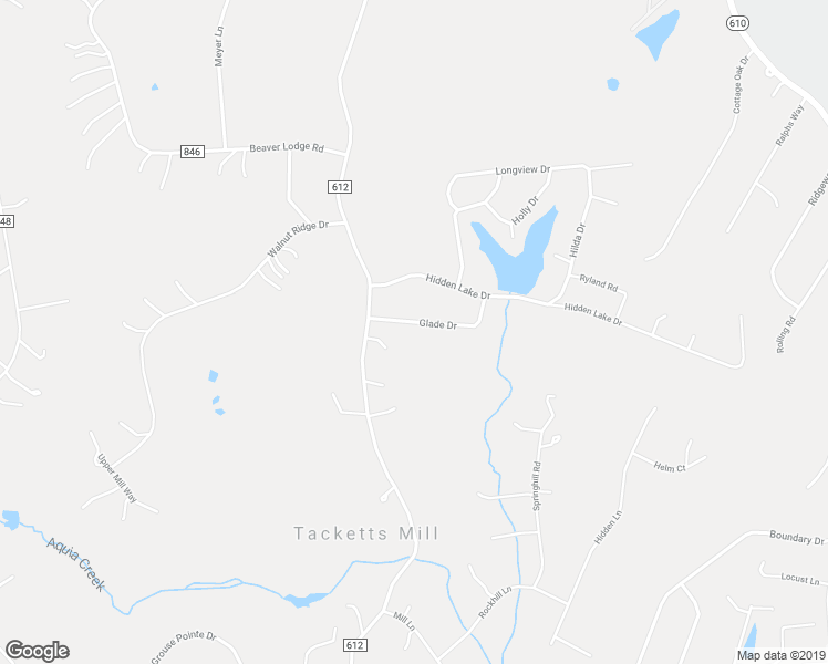 map of restaurants, bars, coffee shops, grocery stores, and more near 10 Glade Drive in Stafford