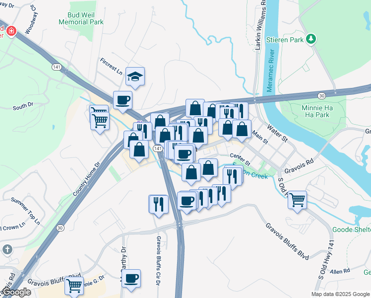 map of restaurants, bars, coffee shops, grocery stores, and more near in Fenton