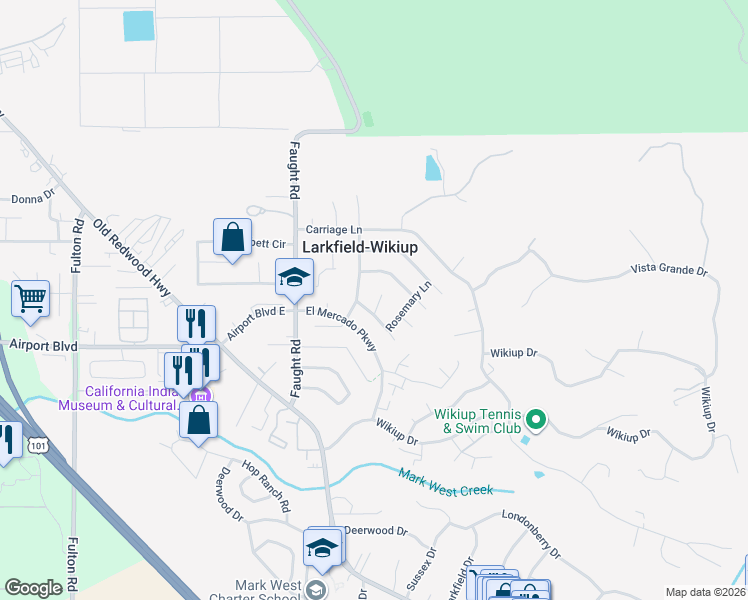 map of restaurants, bars, coffee shops, grocery stores, and more near 333 Gazania Court in Santa Rosa