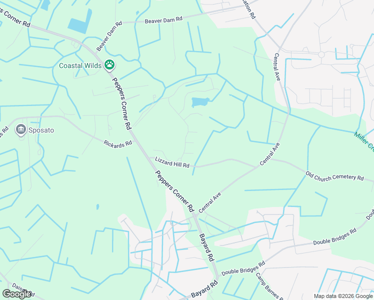 map of restaurants, bars, coffee shops, grocery stores, and more near 34702 Cider Lane in Frankford