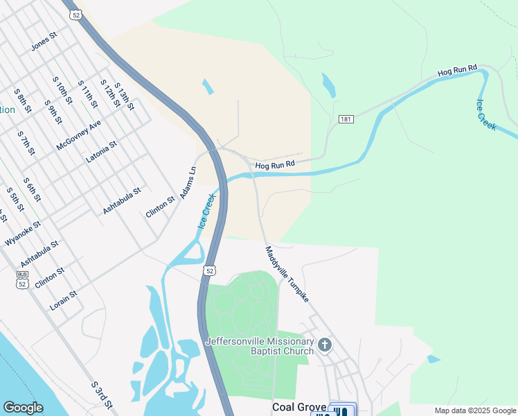map of restaurants, bars, coffee shops, grocery stores, and more near 925 County Road 24 in Ironton