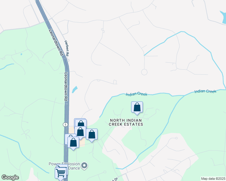 map of restaurants, bars, coffee shops, grocery stores, and more near 7129 Langley Court in Hughesville