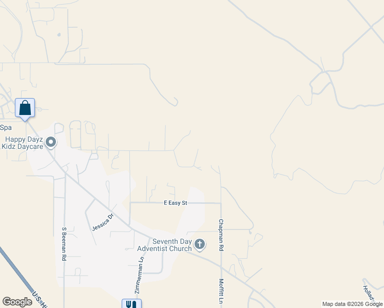 map of restaurants, bars, coffee shops, grocery stores, and more near 4251 Lipizzan Jump in Moab