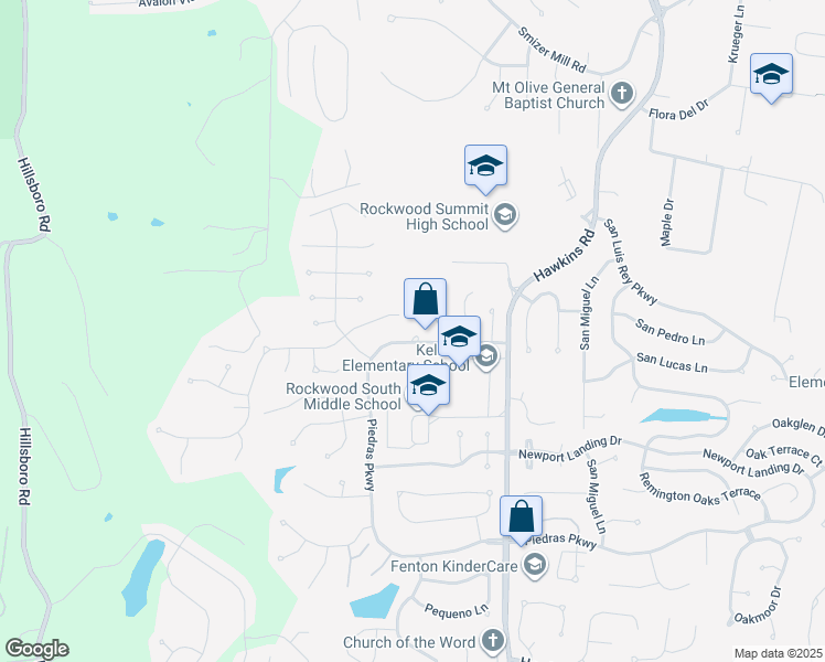 map of restaurants, bars, coffee shops, grocery stores, and more near 1528 Summer Chase Lane in Fenton