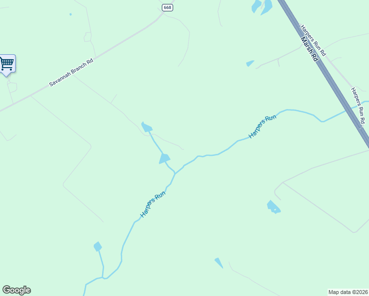 map of restaurants, bars, coffee shops, grocery stores, and more near 5364 Woodside Lane in Bealeton