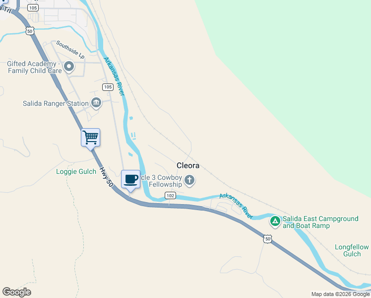map of restaurants, bars, coffee shops, grocery stores, and more near in Cleora