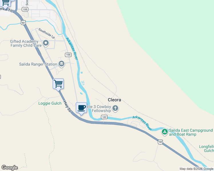 map of restaurants, bars, coffee shops, grocery stores, and more near in Cleora