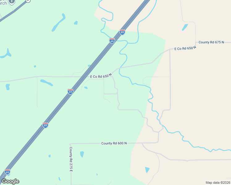 map of restaurants, bars, coffee shops, grocery stores, and more near 3026 East Co Road 650 North in Petersburg