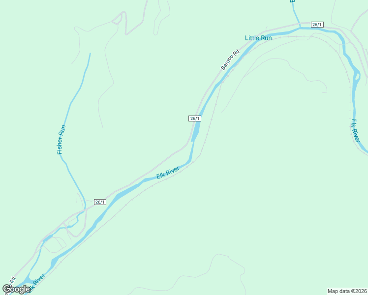 map of restaurants, bars, coffee shops, grocery stores, and more near Bergoo Road in Webster Springs