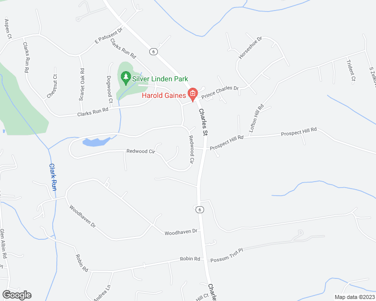 map of restaurants, bars, coffee shops, grocery stores, and more near 1411 Redwood Cir in La Plata