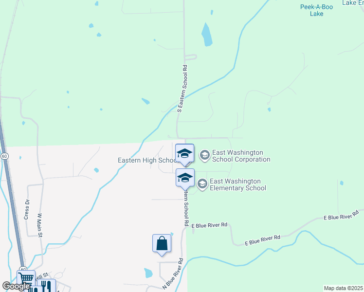 map of restaurants, bars, coffee shops, grocery stores, and more near 1164 N Renee Ct in New Pekin