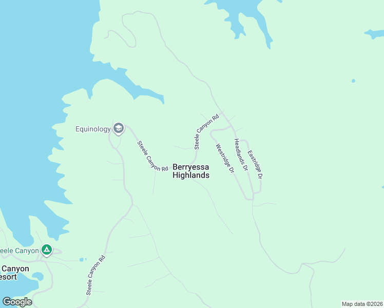 map of restaurants, bars, coffee shops, grocery stores, and more near 1155 Steele Canyon Road in Napa