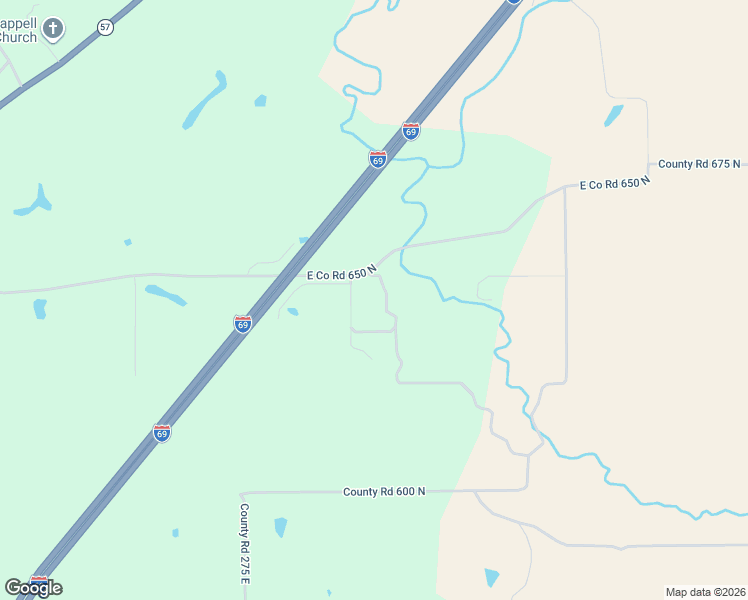 map of restaurants, bars, coffee shops, grocery stores, and more near 3026 East Co Road 650 North in Petersburg