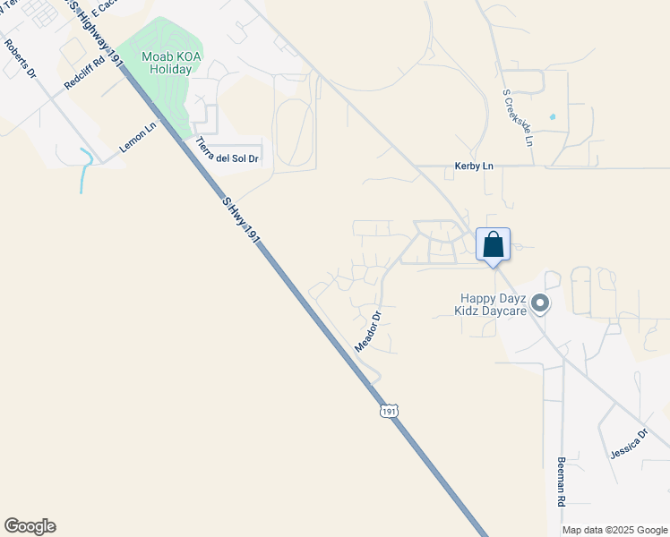 map of restaurants, bars, coffee shops, grocery stores, and more near 3935 South Highway 191 in Moab