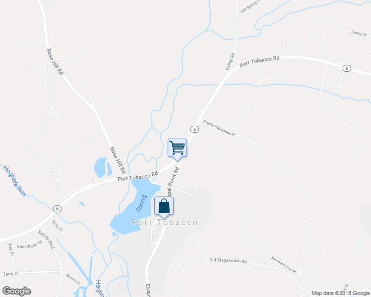 map of restaurants, bars, coffee shops, grocery stores, and more near 8550 Port Tobacco Road in La Plata