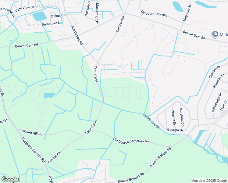map of restaurants, bars, coffee shops, grocery stores, and more near 33213 Cross Road in Frankford