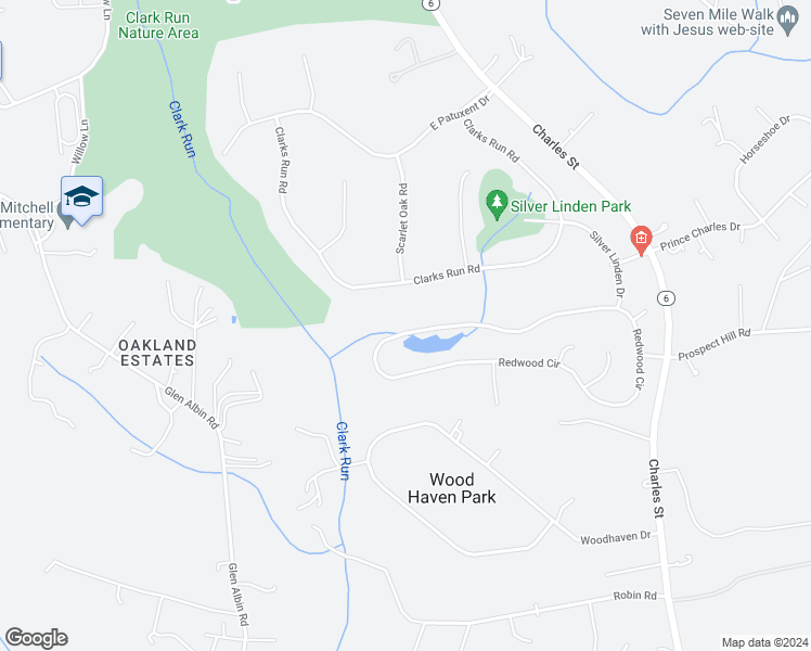 map of restaurants, bars, coffee shops, grocery stores, and more near 1354 Redwood Circle in La Plata