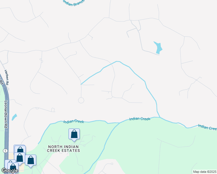 map of restaurants, bars, coffee shops, grocery stores, and more near 7133 Juliette Low Lane in Hughesville