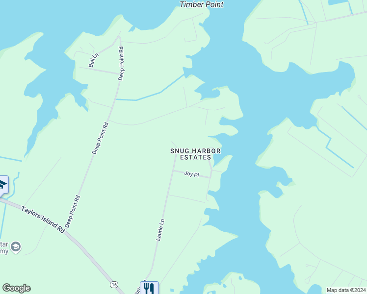 map of restaurants, bars, coffee shops, grocery stores, and more near 1604 Vanada Way in Woolford