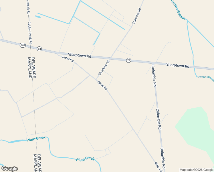 map of restaurants, bars, coffee shops, grocery stores, and more near 34287 Rider Road in Delmar