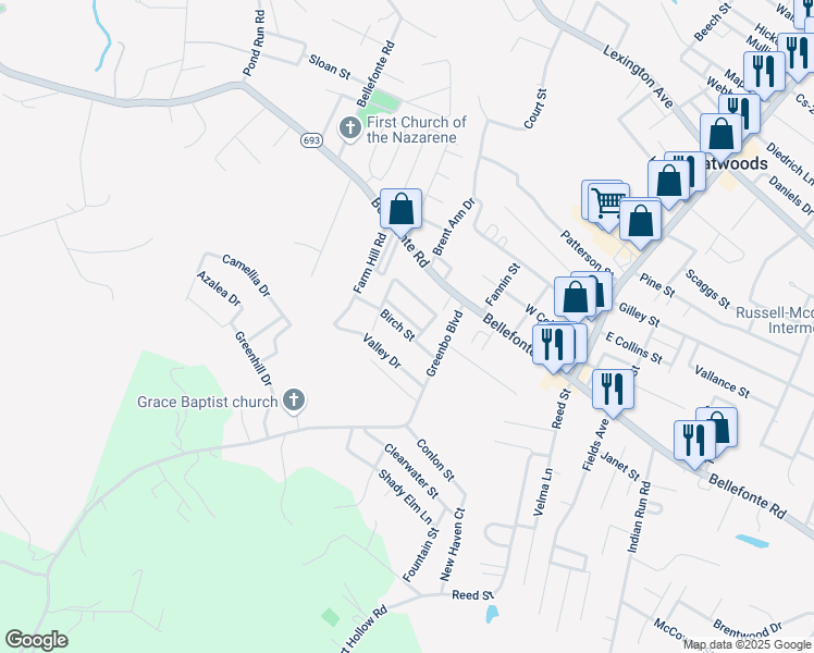 map of restaurants, bars, coffee shops, grocery stores, and more near in Flatwoods