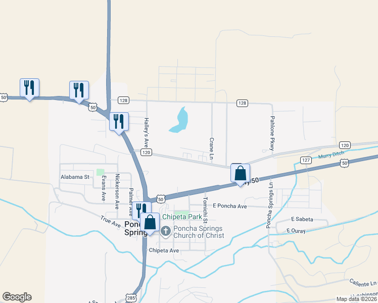 map of restaurants, bars, coffee shops, grocery stores, and more near 10467 Table Rock Court in Poncha Springs