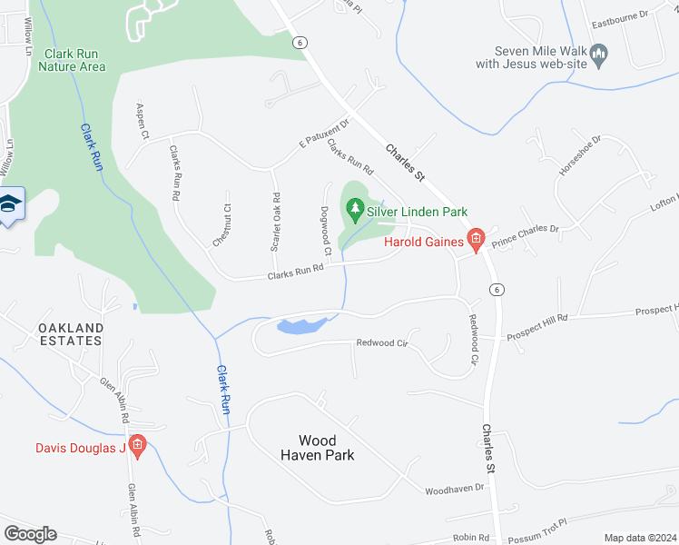 map of restaurants, bars, coffee shops, grocery stores, and more near 613 Clarks Run Road in La Plata