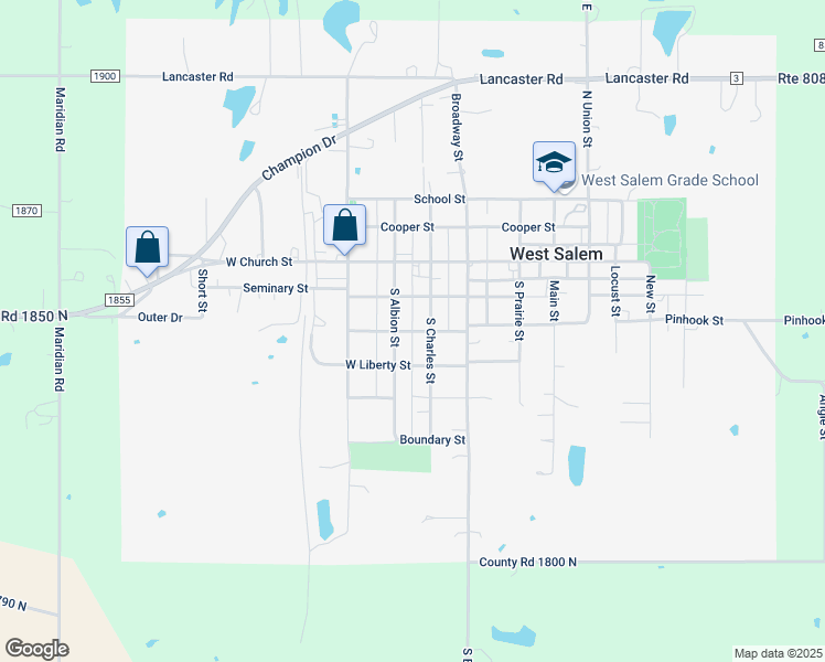 map of restaurants, bars, coffee shops, grocery stores, and more near 448 West William Street in West Salem