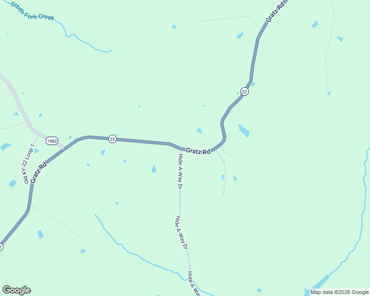 map of restaurants, bars, coffee shops, grocery stores, and more near 3105 Gratz Road in Owenton