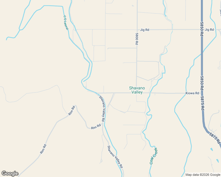 map of restaurants, bars, coffee shops, grocery stores, and more near 57807 Kiowa Road in Montrose