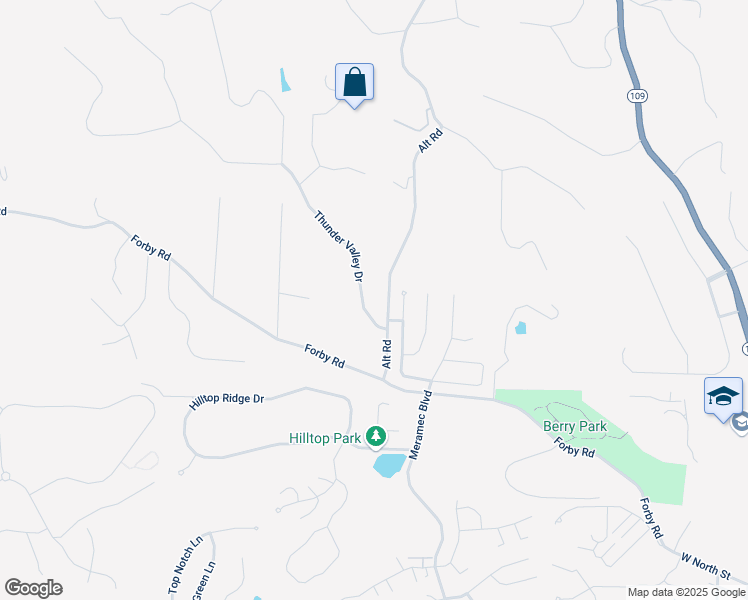 map of restaurants, bars, coffee shops, grocery stores, and more near 17221 Thunder Valley Drive in Eureka