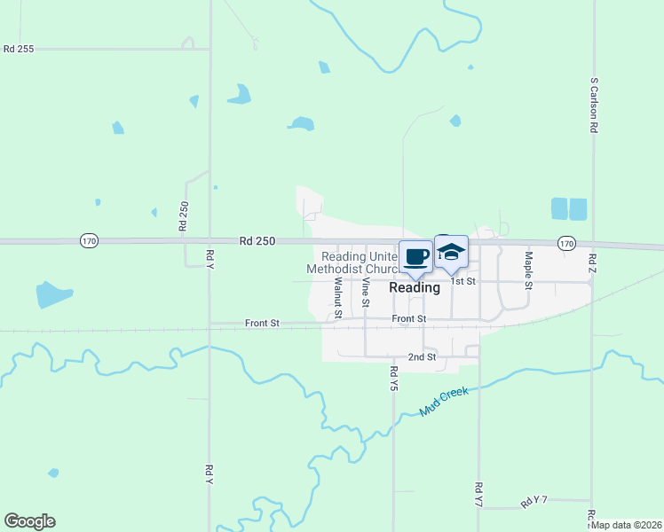 map of restaurants, bars, coffee shops, grocery stores, and more near 25 Walnut Street in Reading