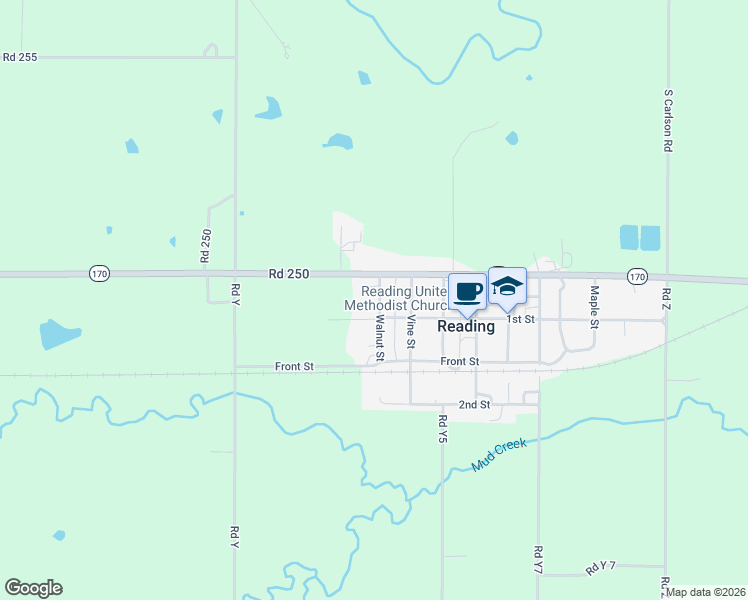 map of restaurants, bars, coffee shops, grocery stores, and more near 25 Walnut Street in Reading