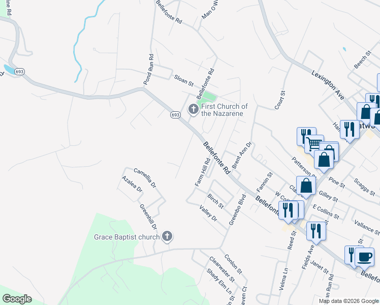 map of restaurants, bars, coffee shops, grocery stores, and more near 2523-3005 Dewitt Street in Flatwoods