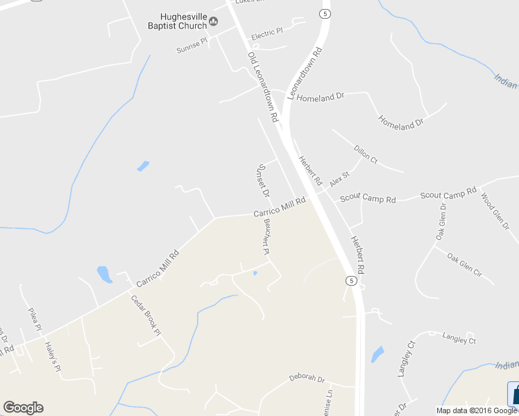 map of restaurants, bars, coffee shops, grocery stores, and more near 15345 Sunset Drive in Hughesville