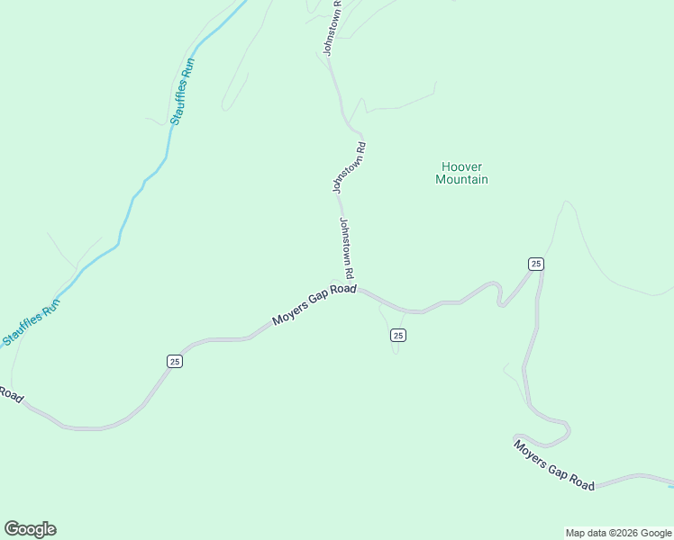 map of restaurants, bars, coffee shops, grocery stores, and more near Johnstown Road in Brandywine