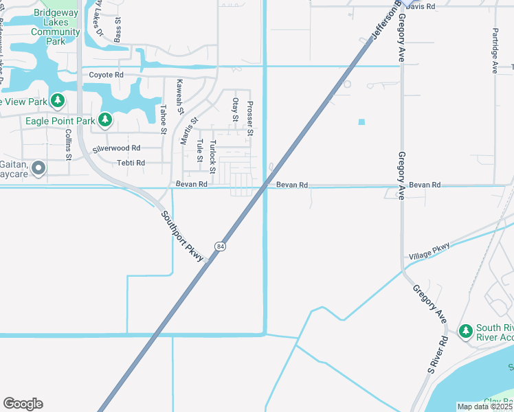 map of restaurants, bars, coffee shops, grocery stores, and more near 4115 Jefferson Boulevard in West Sacramento