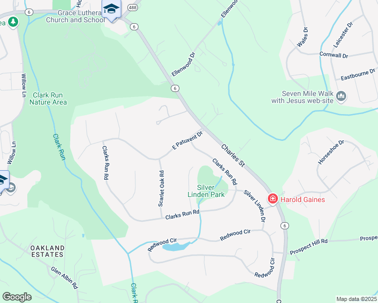 map of restaurants, bars, coffee shops, grocery stores, and more near 721 Clarks Run Road in La Plata