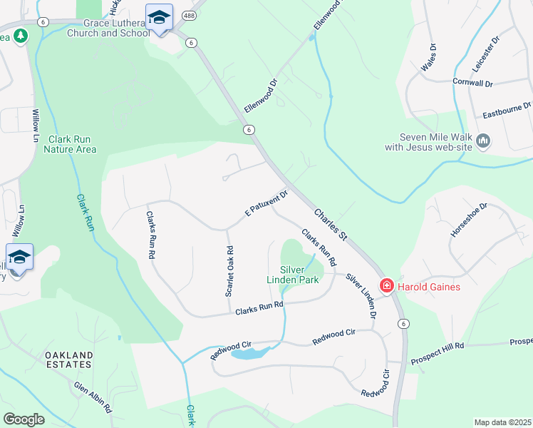 map of restaurants, bars, coffee shops, grocery stores, and more near 721 Clarks Run Road in La Plata