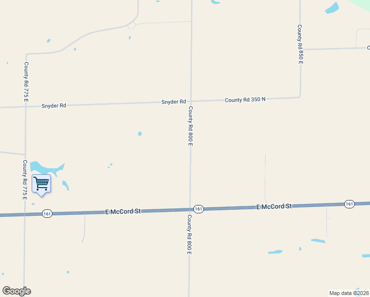 map of restaurants, bars, coffee shops, grocery stores, and more near 1204-1402 Co Road 800 East in Centralia