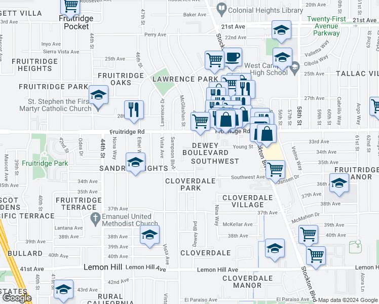 map of restaurants, bars, coffee shops, grocery stores, and more near in Lemon Hills