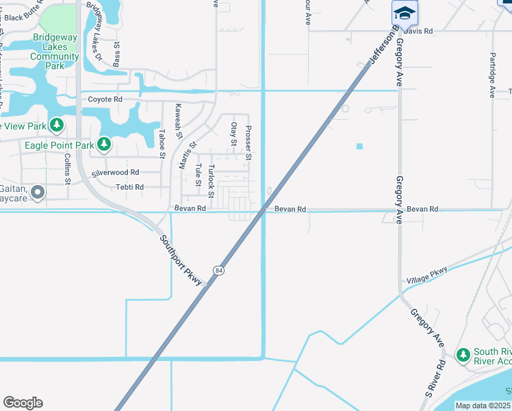 map of restaurants, bars, coffee shops, grocery stores, and more near 4115 Jefferson Boulevard in West Sacramento