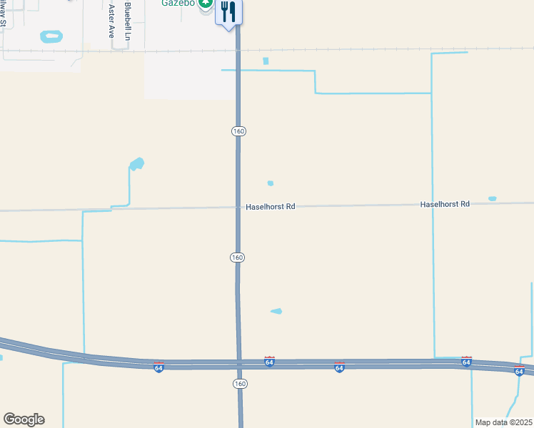 map of restaurants, bars, coffee shops, grocery stores, and more near 6910 Illinois 160 in New Baden