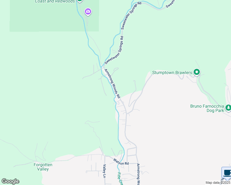 map of restaurants, bars, coffee shops, grocery stores, and more near 16646 Armstrong Woods Road in Guerneville