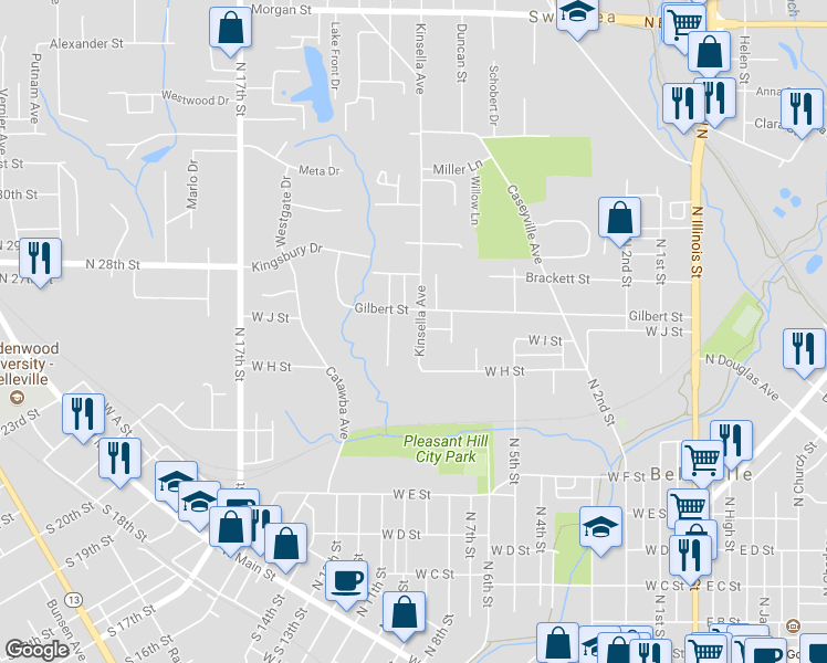map of restaurants, bars, coffee shops, grocery stores, and more near 1107 Kinsella Avenue in Swansea