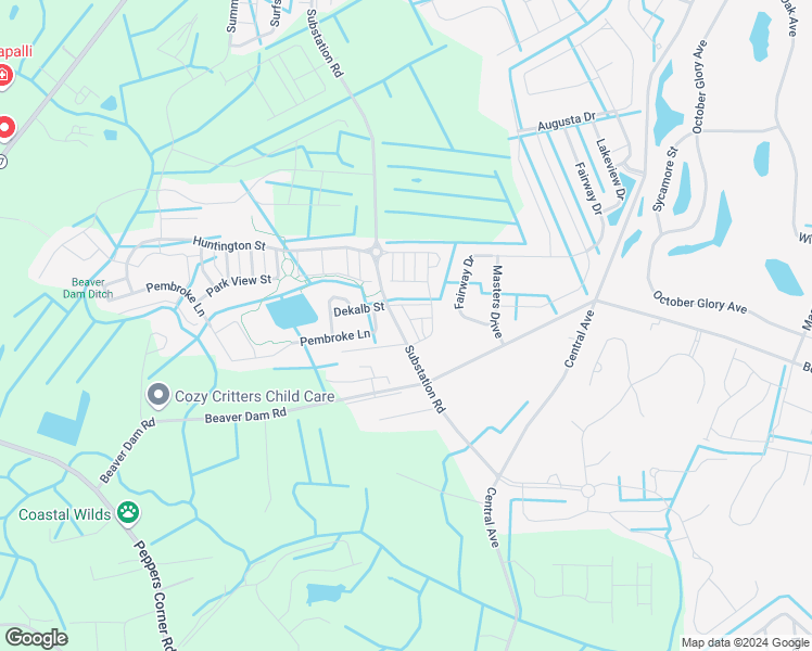 map of restaurants, bars, coffee shops, grocery stores, and more near 33209 Substation Road in Millville