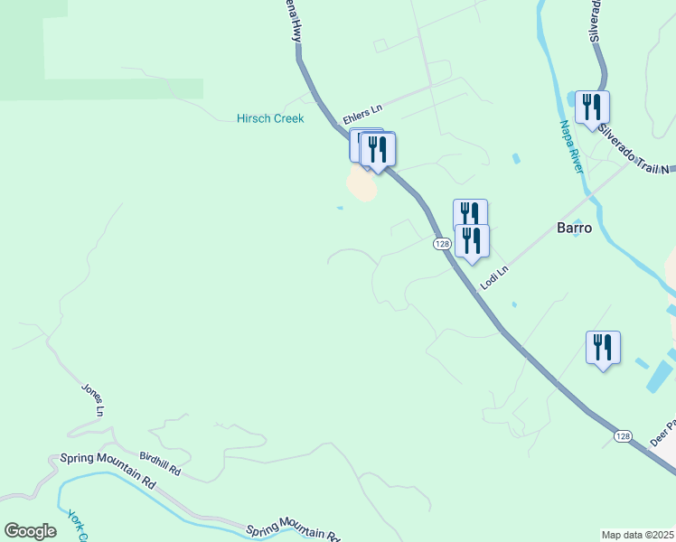 map of restaurants, bars, coffee shops, grocery stores, and more near 3059 Saint Helena Highway in St. Helena