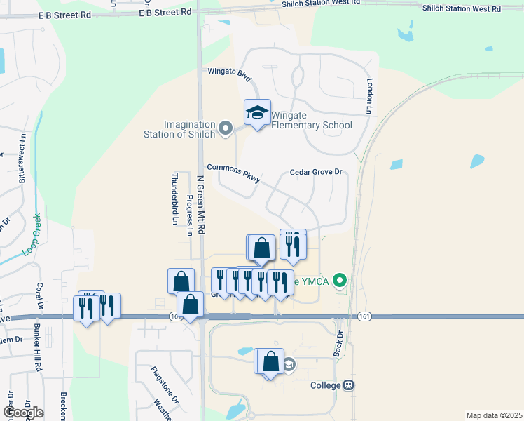 map of restaurants, bars, coffee shops, grocery stores, and more near 2628 Autumn Harvest Lane in Belleville
