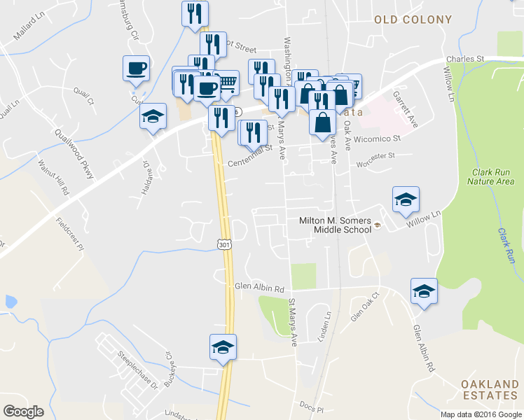 map of restaurants, bars, coffee shops, grocery stores, and more near 45 Hibiscus Court in La Plata