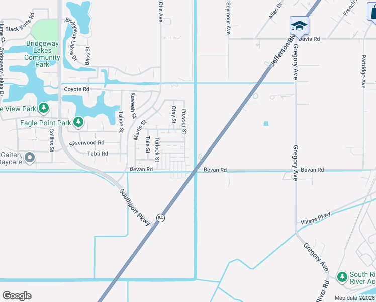 map of restaurants, bars, coffee shops, grocery stores, and more near 4010 Jefferson Boulevard in West Sacramento